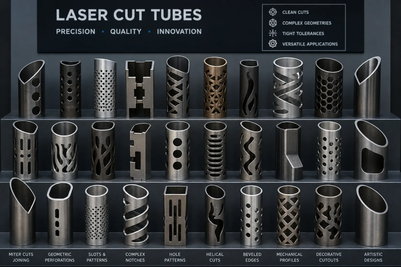 Complex Tube Shapes Cut by Laser