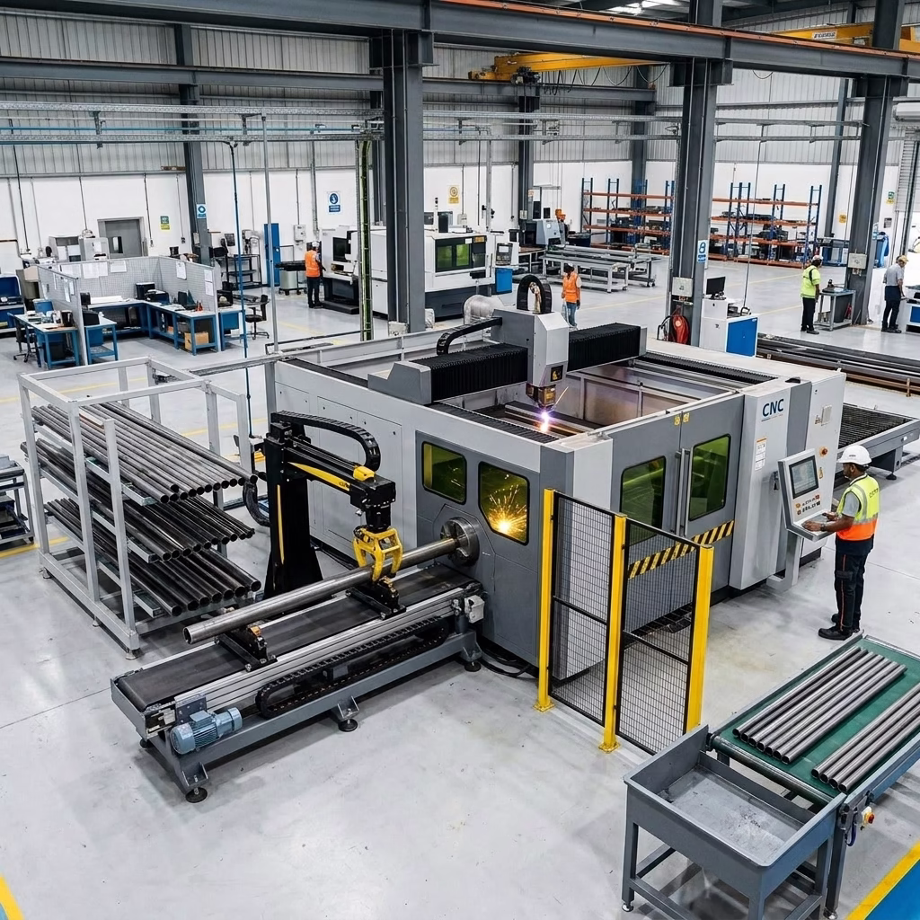 Chittak tube laser cutting machine with automated loading system
